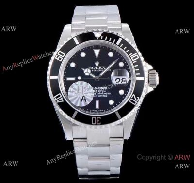JF Factory Rolex Submariner 16610 Replica Watch Stainless Steel Black Dial